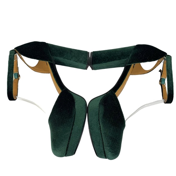 Nyla Velvet Ankle Strap Heels Size 9 - Picture 5 of 9